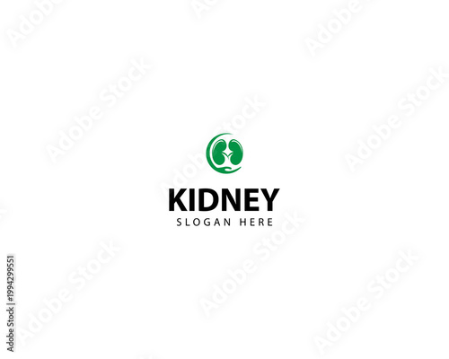 Nature kidney with leaf logo combination design vector template. Healthy kidney logo design.