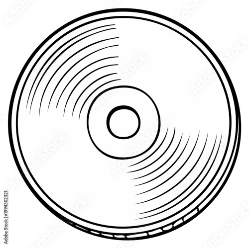 Vinyl Record Illustration Graphic Showing Musical Heritage and Timeless Entertainment for DJs and Collectors