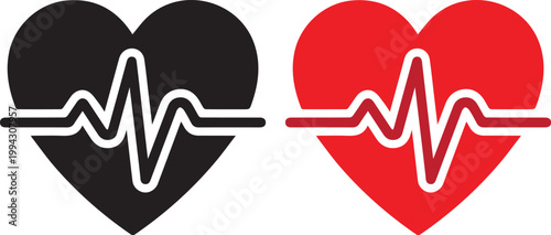 Heart pulse medical healthcare cardiology icon