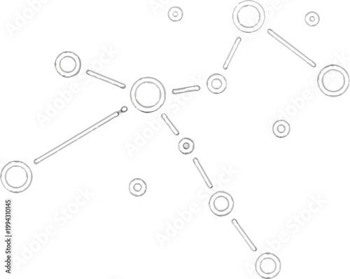 Molecular structure, chemistry connections, science illustration, vector diagram