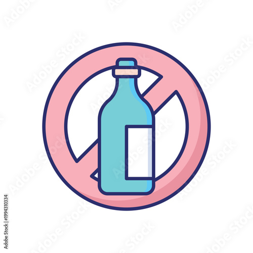 No Alcohol vector icon