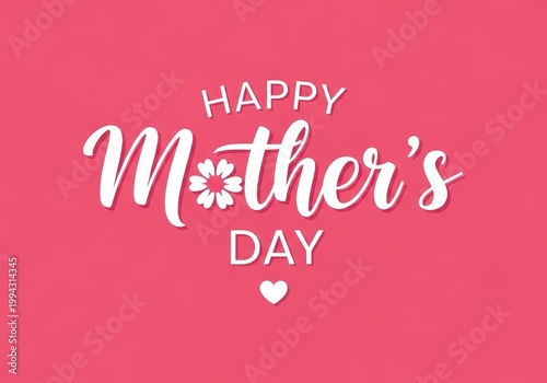 Happy Mother's Day pink cursive text design