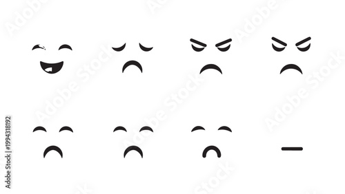 Collection of Various Facial Expressions Showing Different Emotions and Reactions.