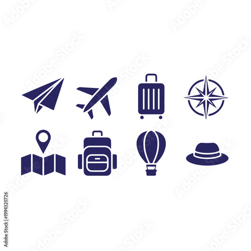 travel icon set vector illustration