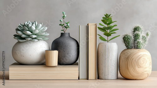 Office shelf decor with minimal corporate design, professional interior styling concept for modern workplaces