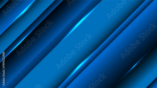 Modern geometric background featuring overlapping diagonal planes, futuristic light effects and deep shadows