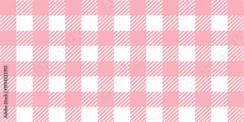 Gingham pattern background. Retro tablecloth texture. Abstract color full of Scott pattern. Pastel gingham seamless background for print on fabric. Vector art.
