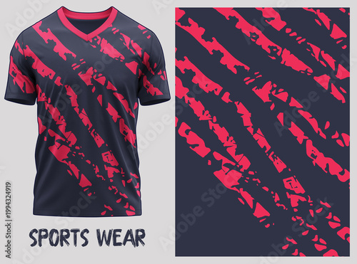 board color and magenta abstract background, sportswear, design for Sublimation print, dress pattern