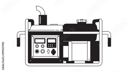 Detailed view of a modern 3D printer with various components and control panel.