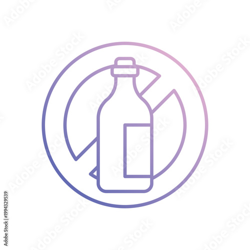 No Alcohol vector icon
