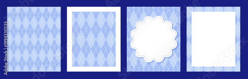 Fathers Day creative pattern set background 2026. Seamless patterns with checkered print for packaging or poster design for Father's Day. Vector illustration