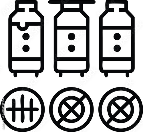 A collection of food containers, neatly arranged to represent the dairy process.
