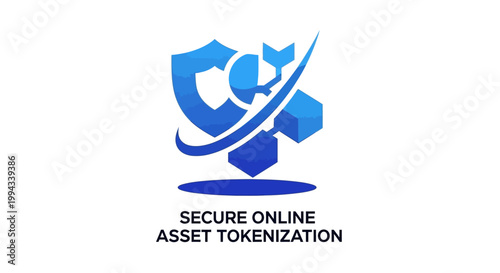 Secure Online Asset Tokenization Logo Depicting Digital Security and Protection.