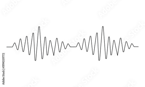 Podcast sound waves set. Waveform pattern for music player, podcast, voice message, music app. Audio wave icon. Equalizer template. Vector illustration isolated on white background . EPS 10 .