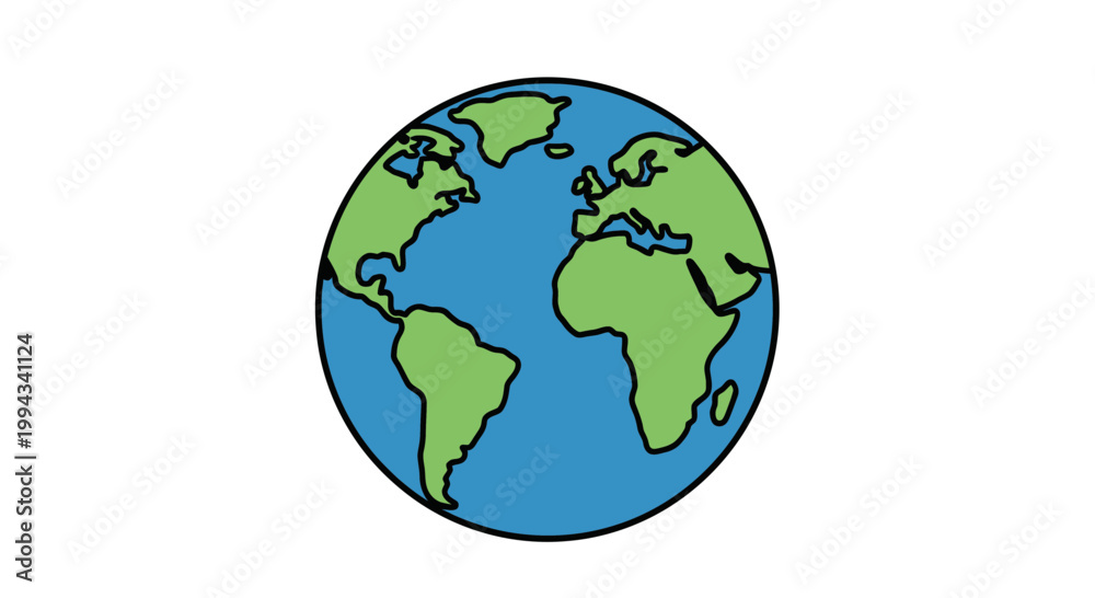 Fototapeta premium Simple Earth Day Graphic for Environmental Conservation and Ecology Projects