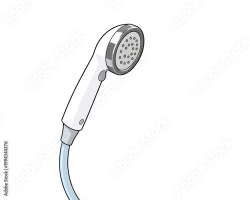 Shower Head Faucet Icon, Vector Illustration for Bathroom Design and Plumbing Concepts with Transparent Background