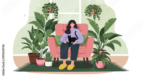 A creatively designed number nine formed from vibrant green fern leaves showcasing natural artistry