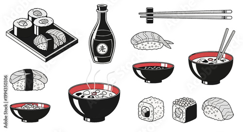 set of icons for wine