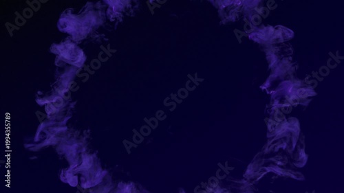 3D animation of a purple radial energy blast with dense smoke texture. Perfect for cinematic titles, gaming, and futuristic sci-fi projects with a smooth fade out