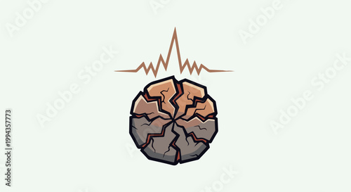 Cracked sphere with wave-like energy pulse