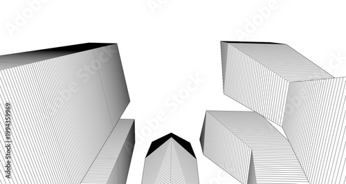 ​​abstract architecture 3d illustration background