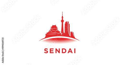 Sendai City Skyline - Iconic Japanese Architecture and Urban Landscape.