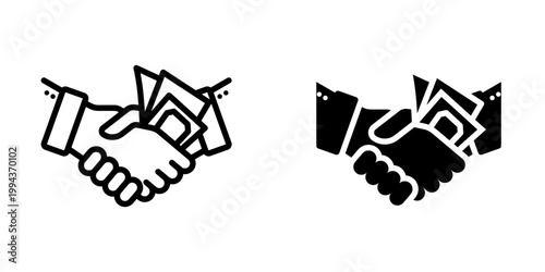 Bribe icon, element icon for design branding, print, and digital media