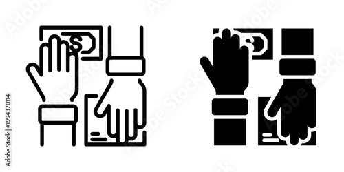 Bribe icon, element icon for design branding, print, and digital media