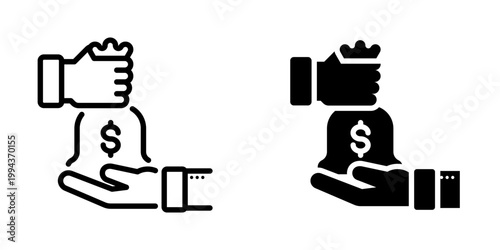 Corruption icon, element icon for design branding, print, and digital media