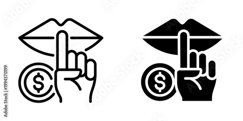 Silence icon, element icon for design branding, print, and digital media