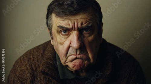 A Man With A Look Of Disgust And Anger