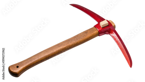 Tableau sur toile Red headed pickaxe with wooden handle and metal point