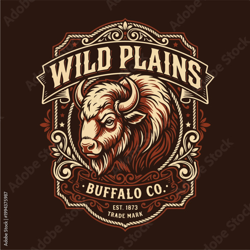Buffalo Head Logo Design.