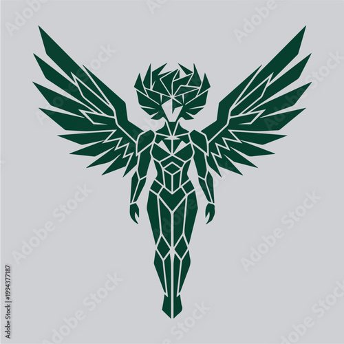 Geometric Angel Figure Design.