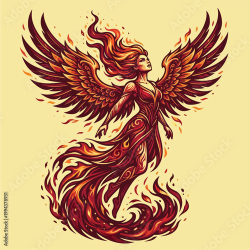 Phoenix Rising from Flames 2.