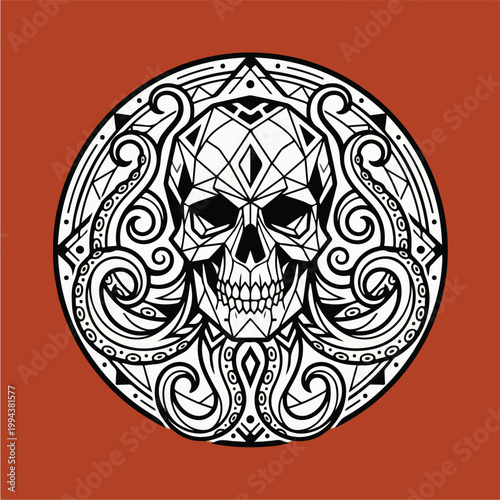 Skull Design Graphic Illustration.