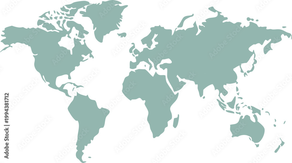 Fototapeta premium green world map