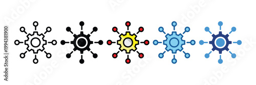 Management  Icon Set Multiple Style Collection