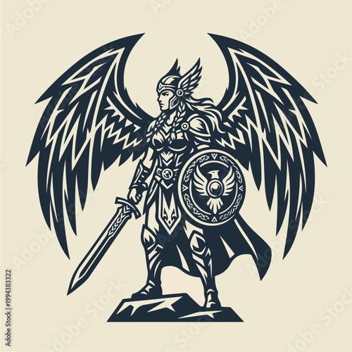 Warrior Angel with Sword Shield.