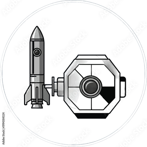Rocket, spacecraft, satellite, space exploration, astronomy icons