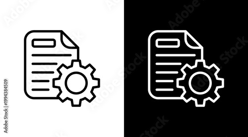 Configuration  White Icon Set Design