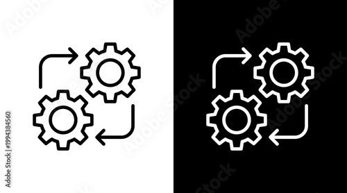Optimization  White Icon Set Design