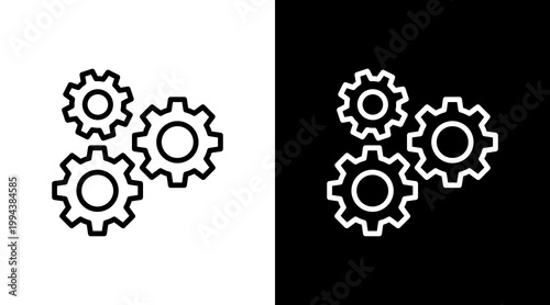 System  White Icon Set Design