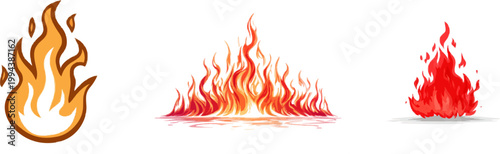 A minimalist vector illustration of a bright red heat wave in a flat style, featuring clean wavy lines and solid warm colors, isolated on a white background