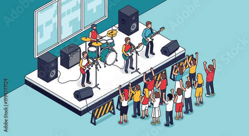 A smartphone screen displays a chef while people interact with food related content nearby