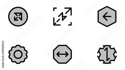 Icon Collection: A comprehensive compilation of distinct icons, each thoughtfully designed to represent a specific function or concept, serving as versatile visual tools.