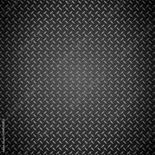 Dark metallic diamond plate steel texture with rugged industrial pattern and high contrast lighting.