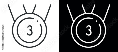 Outline drawing of billiard pool 8-ball icon with cue sticks