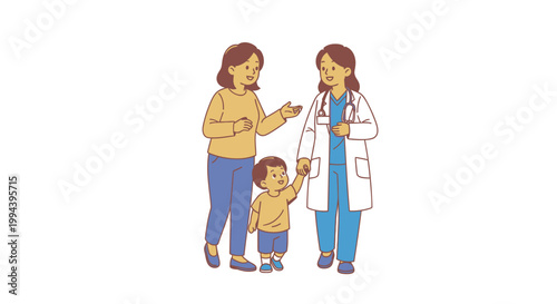 Medical professionals, doctors, and patients, healthcare vector icons
