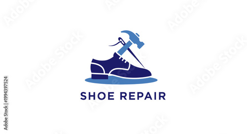 Shoe Repair Logo - A Symbol of Craftsmanship and Restoration.